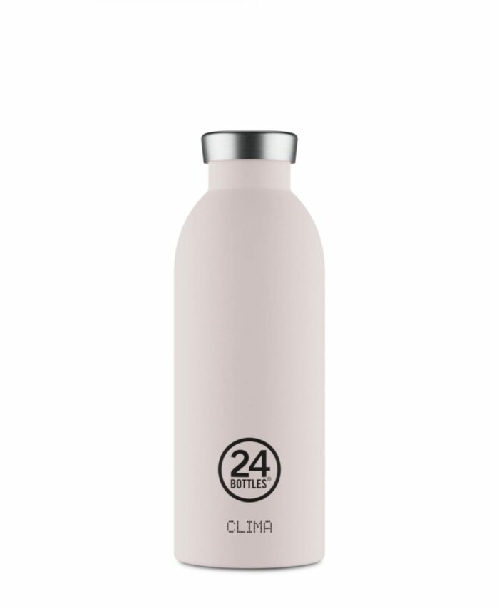 Gourde isotherme Clima Bottle 24Bottles 500 ml gris clair effet pierre.