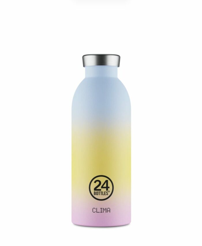 Gourde isotherme Clima Bottle 24Bottles 500 ml coloris Aurora avec dégradé de couleurs boréales mat.