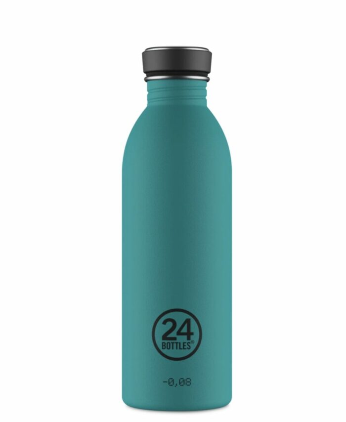 Gourde Urban Bottle 24Bottles 500 ml coloris Atlantic Bay bleu canard mat ultra-légère.