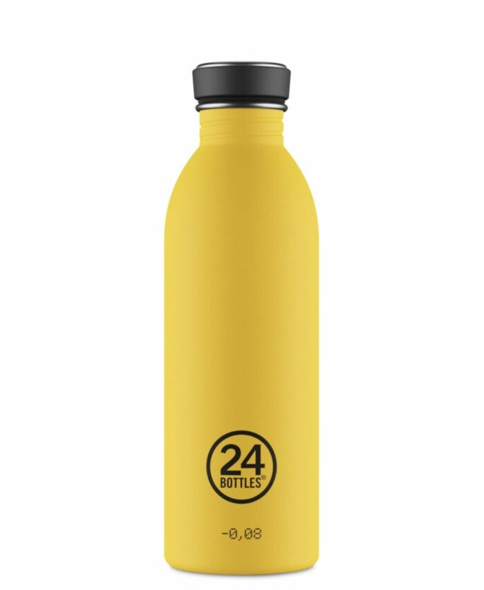 Gourde Urban Bottle 24Bottles 500 ml coloris Taxi Yellow jaune vif mat ultra-légère.