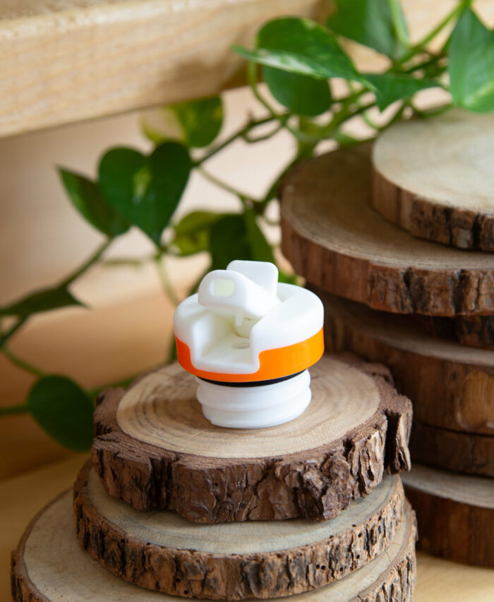 Bouchon Sport Lid 24Bottles, orange et blanc accessoire pour gourde Clima et Urban.