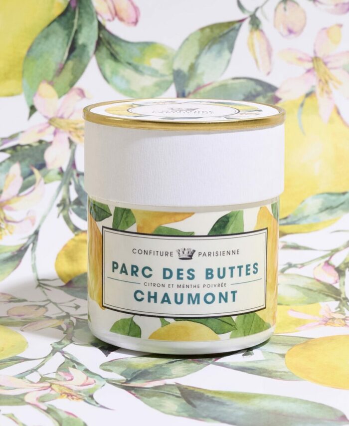 Pot de confiture artisanale Citron et Menthe Poivrée collection Paris en Pots par Confiture Parisienne.