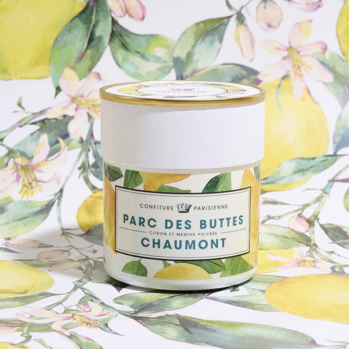 Pot de confiture artisanale Citron et Menthe Poivrée collection Paris en Pots par Confiture Parisienne.