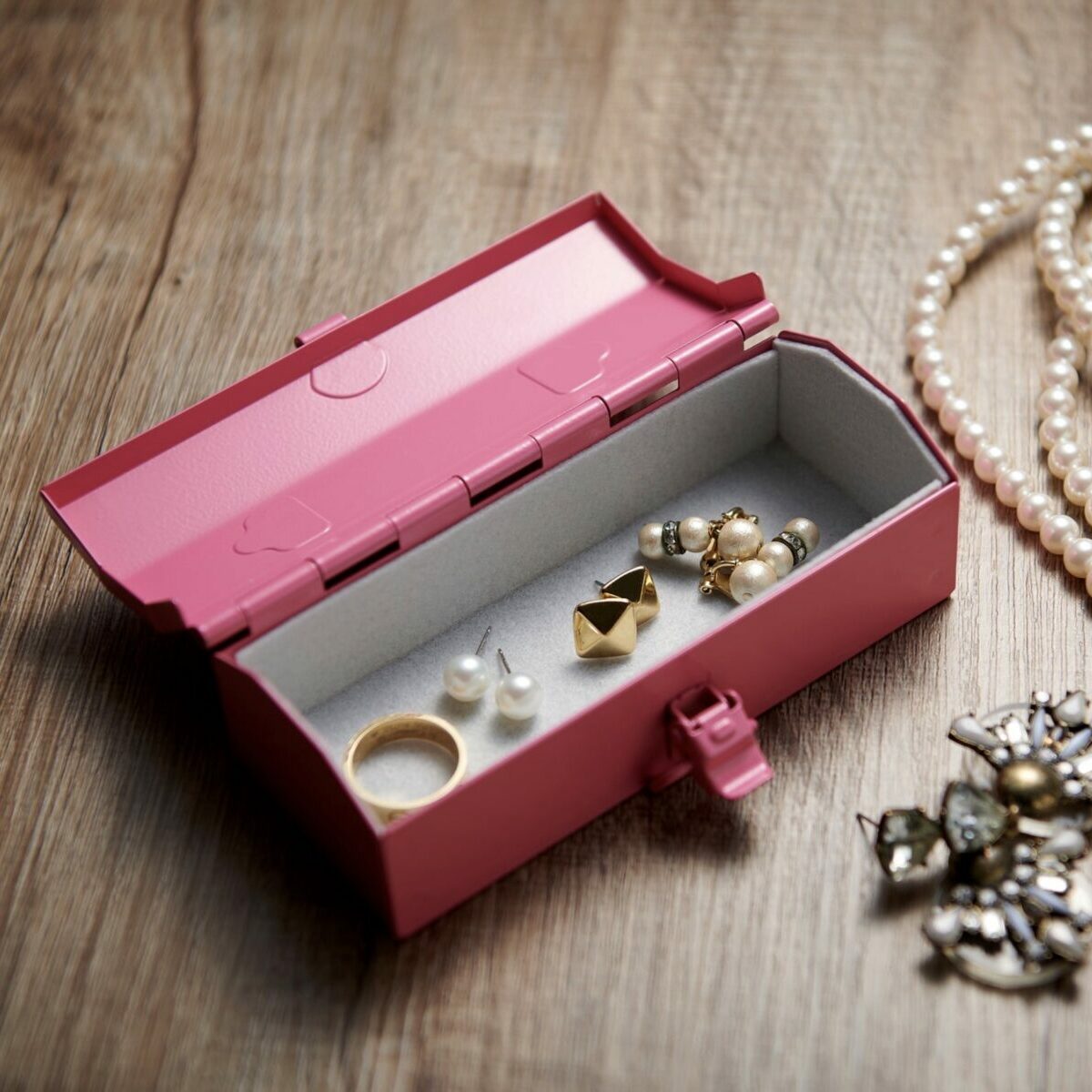 Boîte à bijoux/outils Toyo Steel, modèle Y12 coloris rose