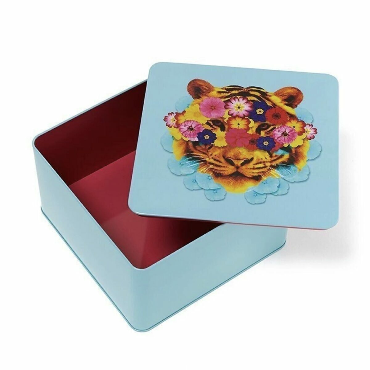 Boîte carrée en métal Masktiger, de Gangzaï, ouvert