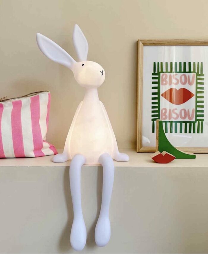 Lampe veilleuse lapin Joseph, par Rose in ApriL